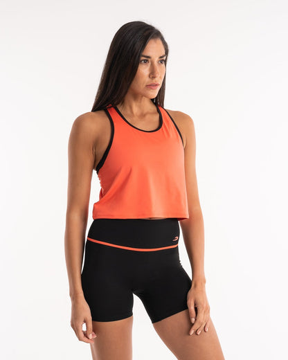 Valerie Cropped Tank - Coral | Women's Training | BOXRAW