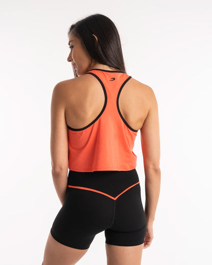 Valerie Cropped Tank - Coral | Women's Training | BOXRAW