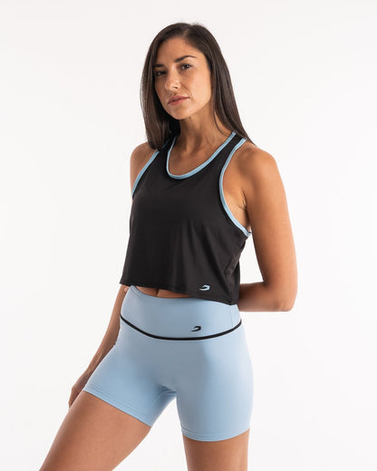 Valerie Cropped Tank - Baby Blue | Women's Training | BOXRAW