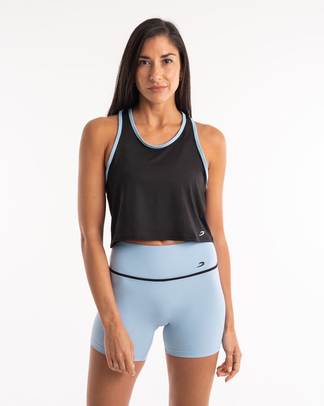 Valerie Cropped Tank - Baby Blue | Women's Training | BOXRAW