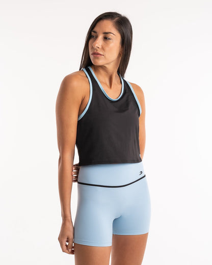 Valerie Cropped Tank - Baby Blue | Women's Training | BOXRAW