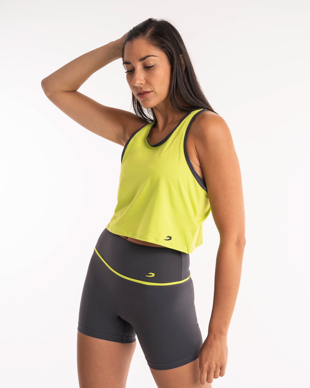 Valerie Cropped Tank - Lime | Women's Training | BOXRAW