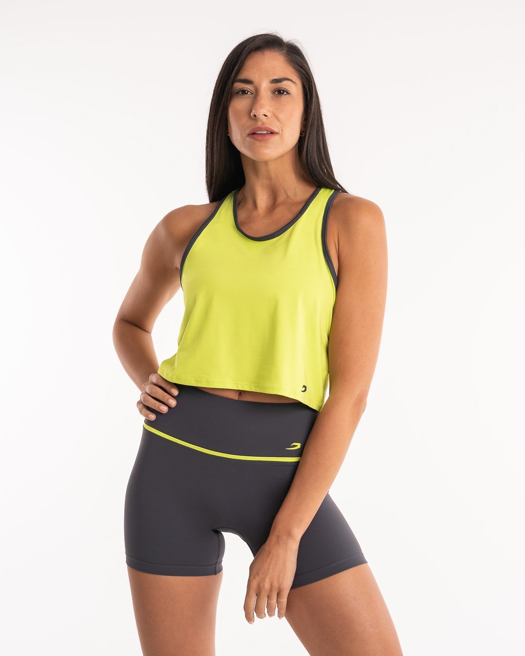 Valerie Cropped Tank - Lime | Women's Training | BOXRAW