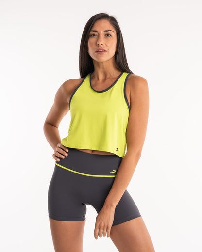Valerie Cropped Tank - Lime | Women's Training | BOXRAW