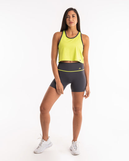Valerie Cropped Tank - Lime | Women's Training | BOXRAW