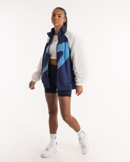 Walker Track Jacket - White/Navy
