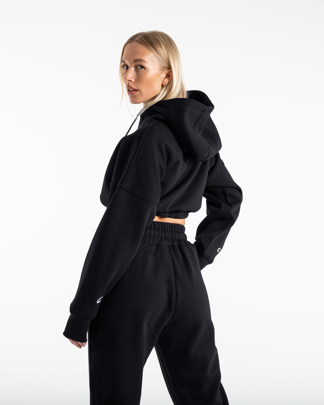 Johnson Cropped Hoodie - Black