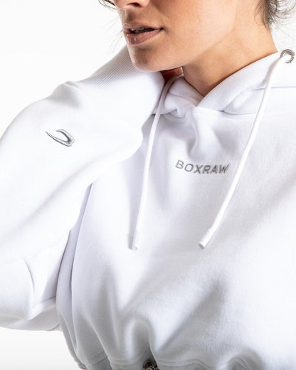Johnson Cropped Hoodie - White