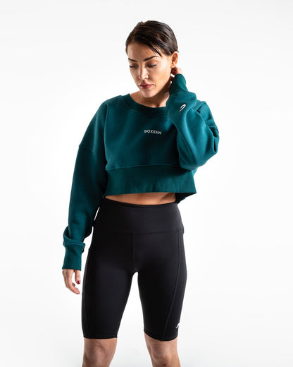 Johnson Cropped Sweatshirt - Teal