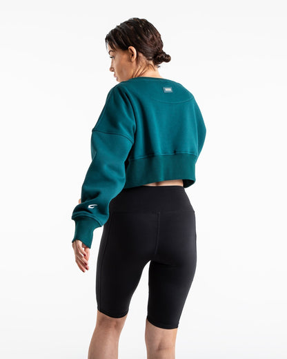 Johnson Cropped Sweatshirt - Teal