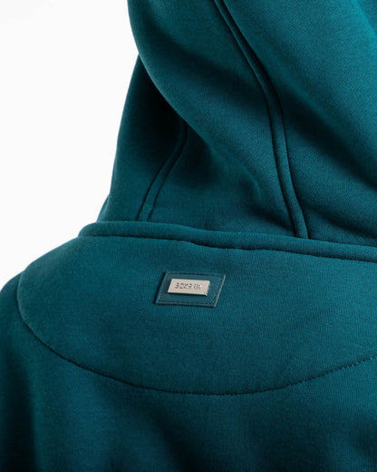 Johnson Cropped Hoodie - Teal