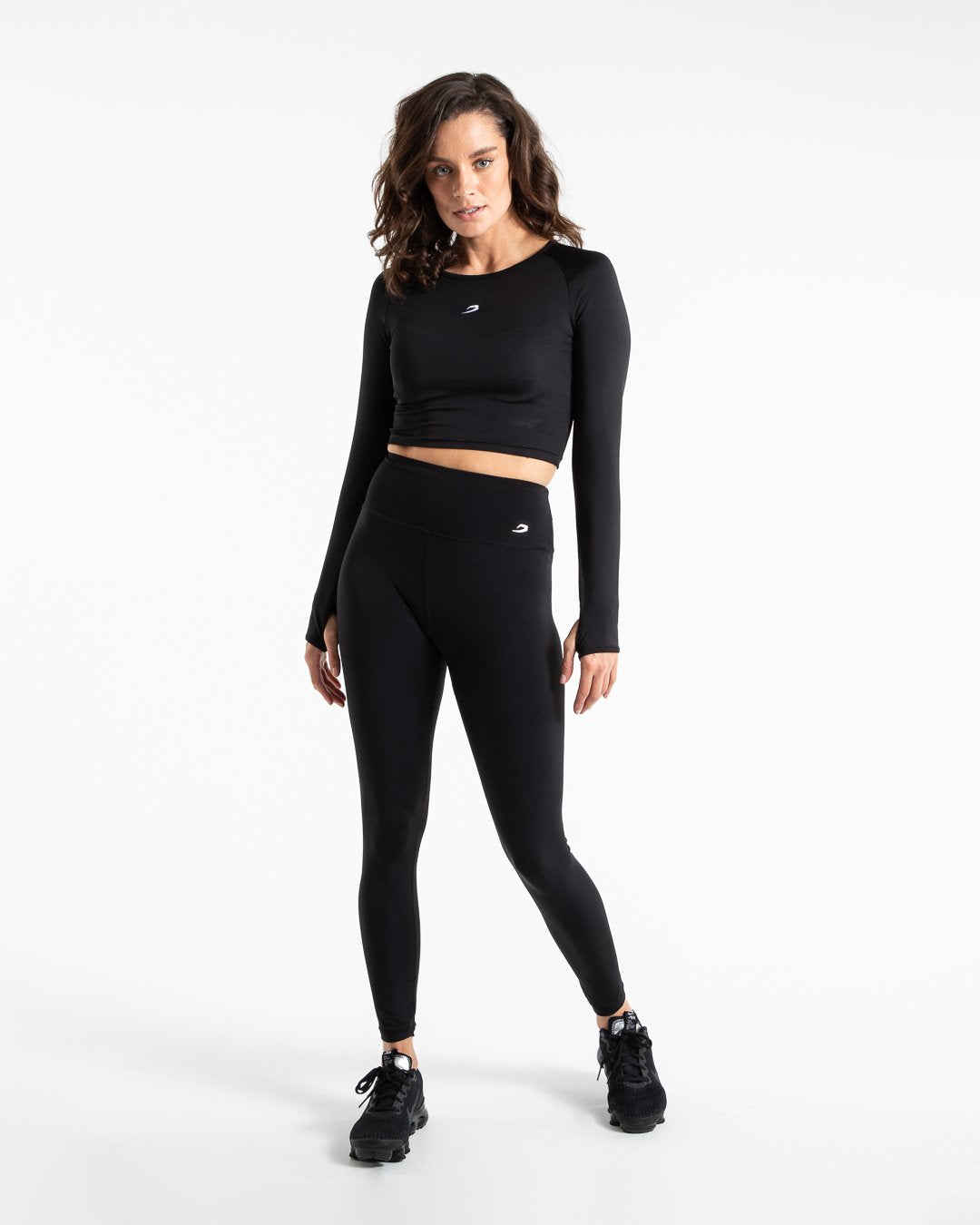 Crop Top Long Sleeve - Black