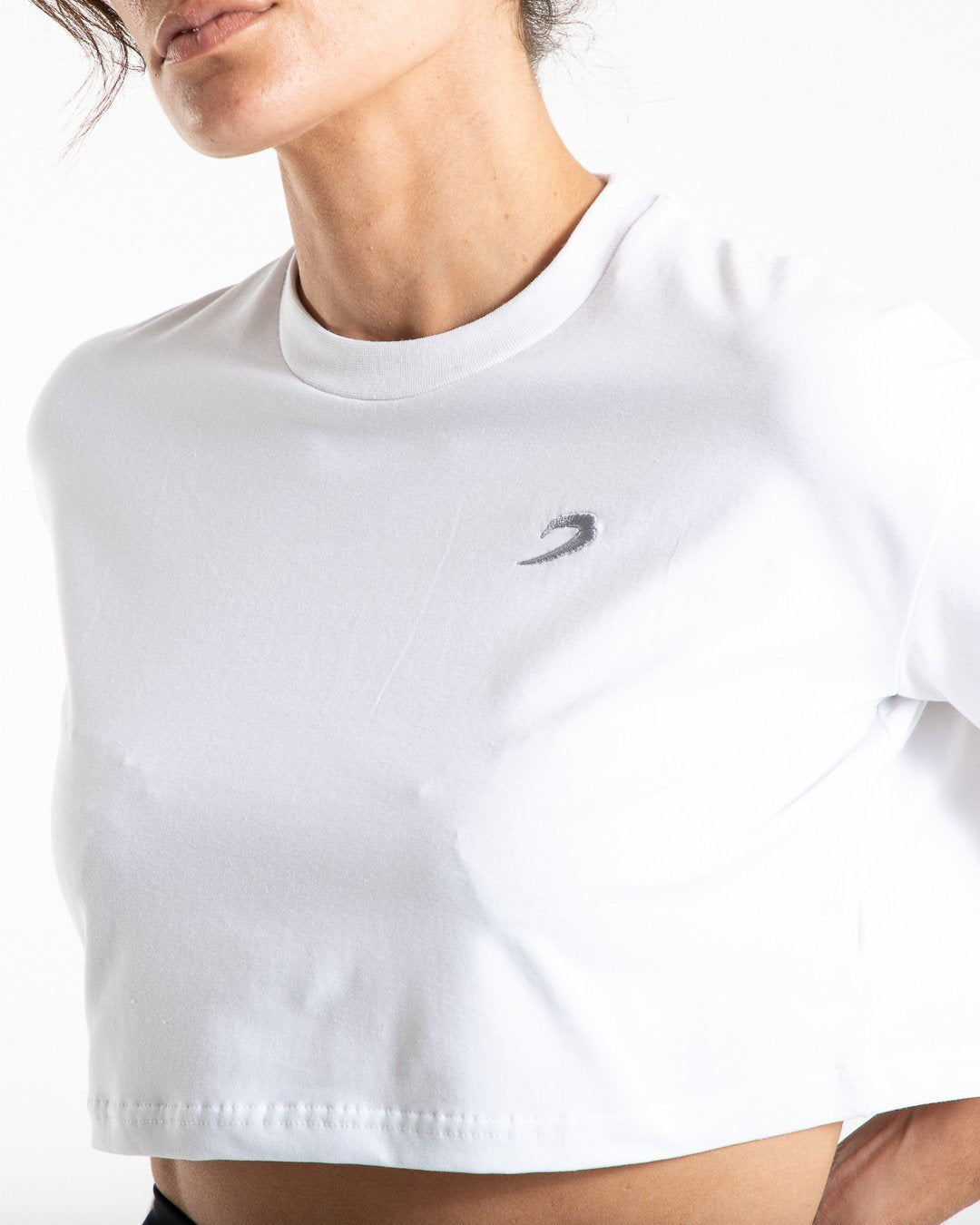Cropped Strike T-Shirt - White