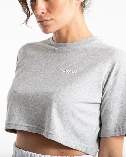 Cropped BOXRAW T-Shirt - Grey