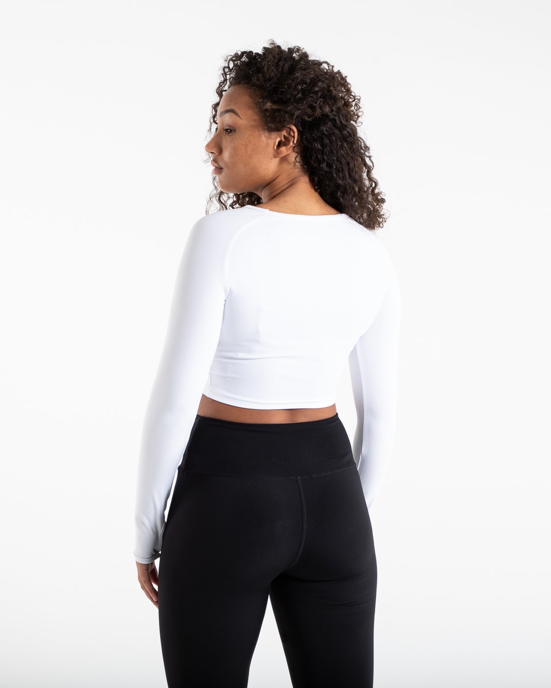 Crop Top Long Sleeve - White
