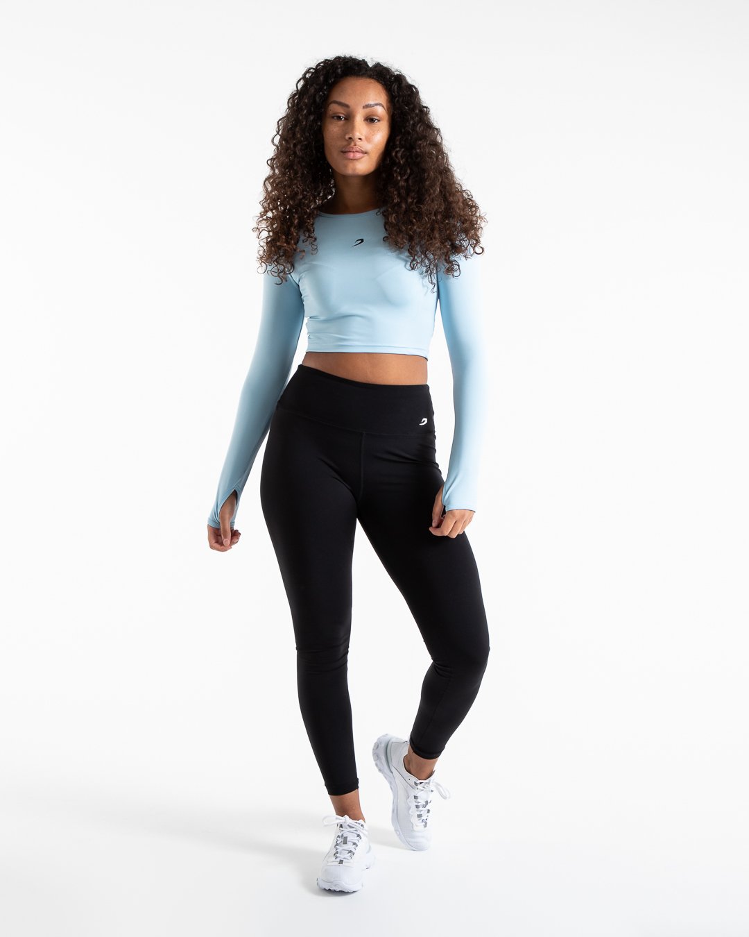 Crop Top Long Sleeve - Baby Blue