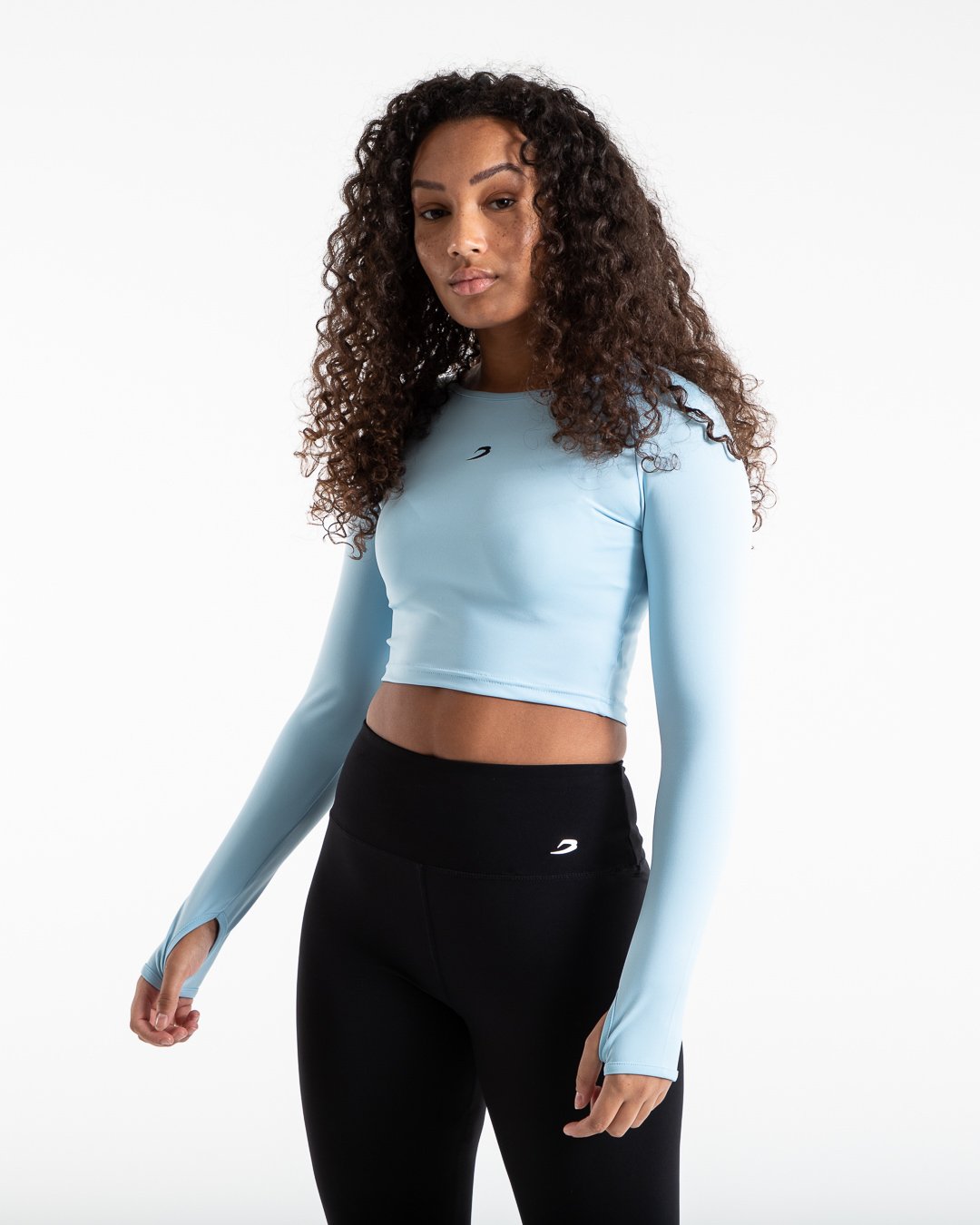 Crop Top Long Sleeve - Baby Blue