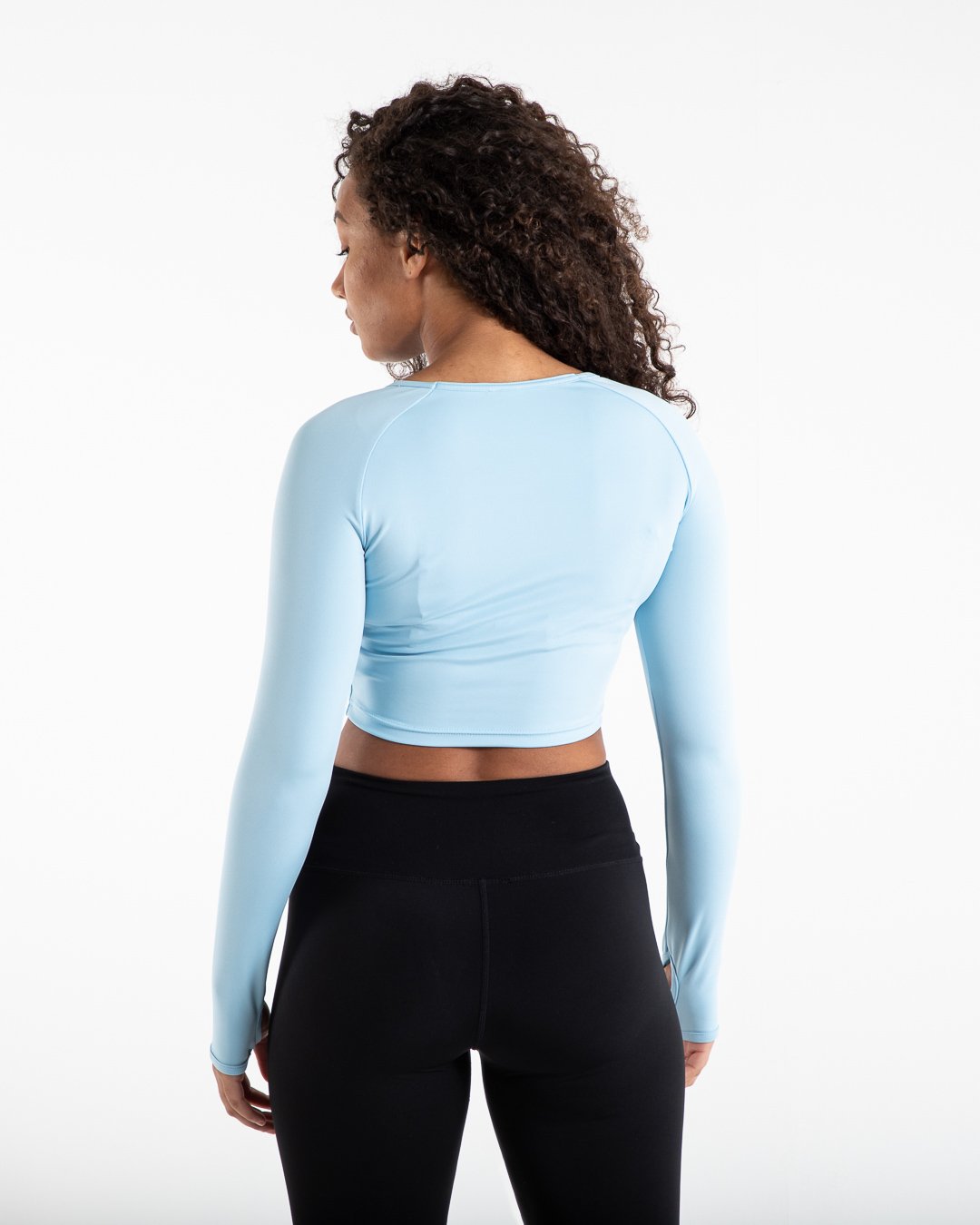 Crop Top Long Sleeve - Baby Blue