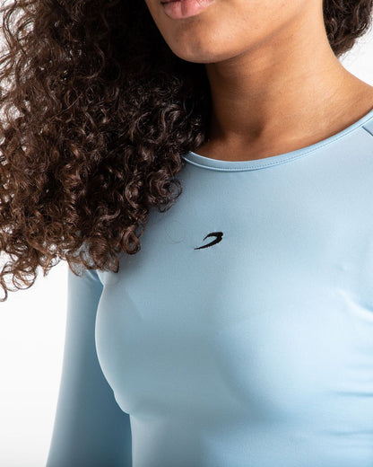 Crop Top Long Sleeve - Baby Blue