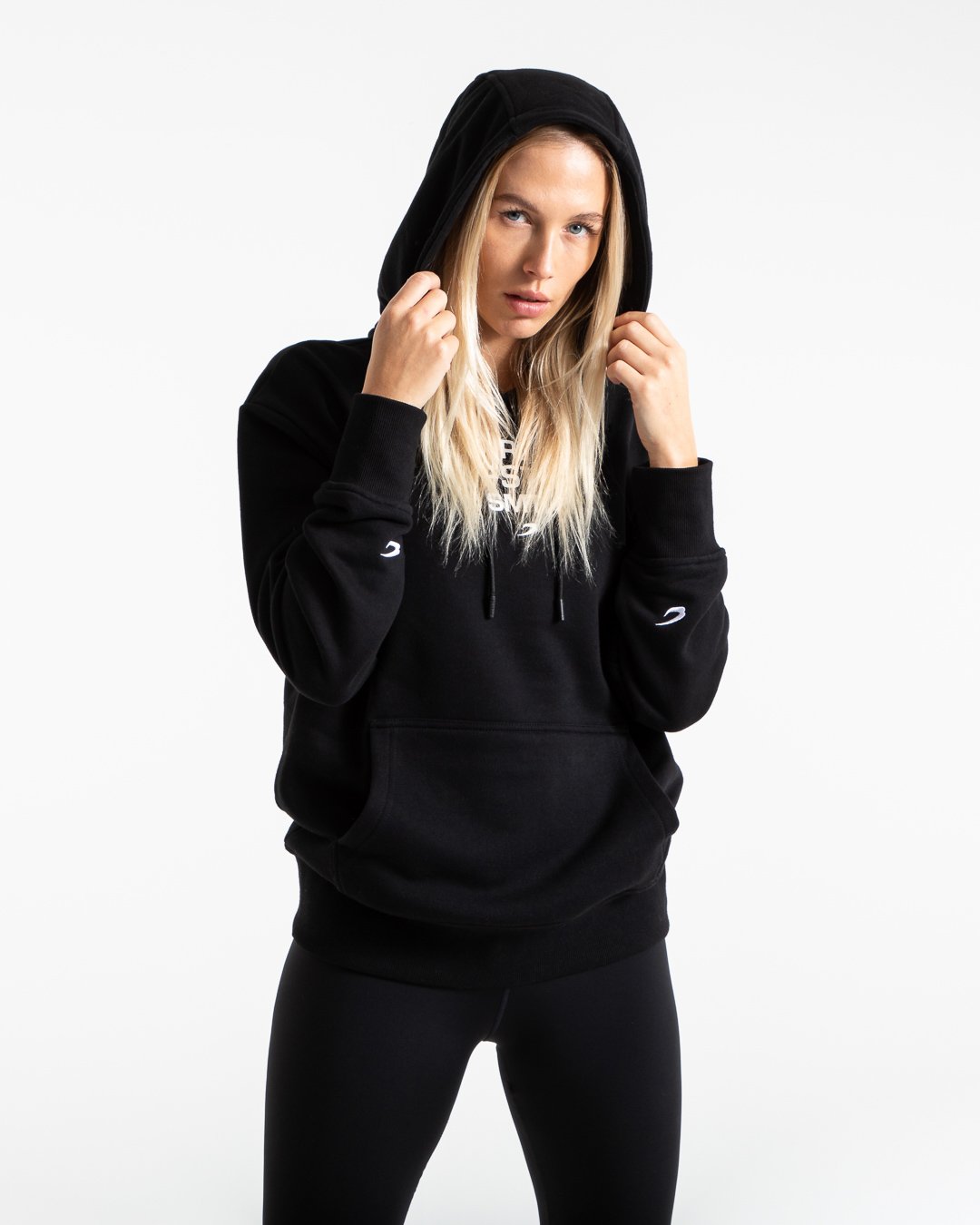 HRDR FSTR SMTR Unisex Hoodie - Black