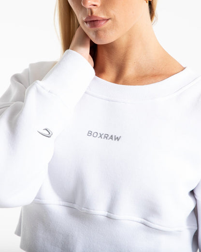 Johnson Cropped Sweatshirt - White