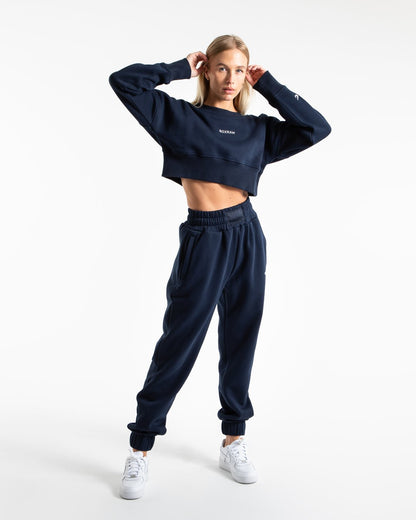 Johnson Cropped Sweatshirt - Navy