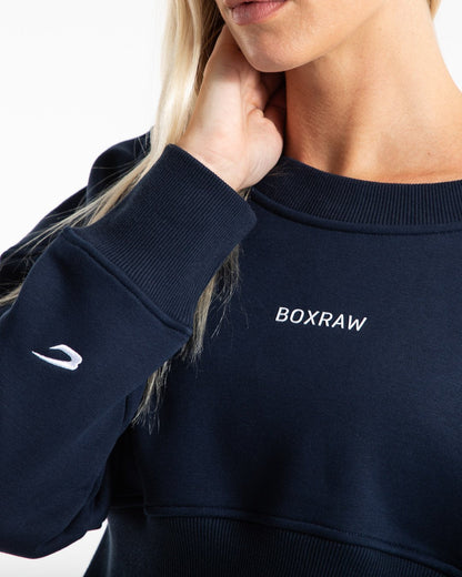 Johnson Cropped Sweatshirt - Navy