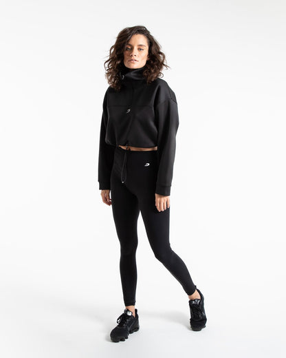 Del Valle 1/2 Zip Neoprene Top - Black