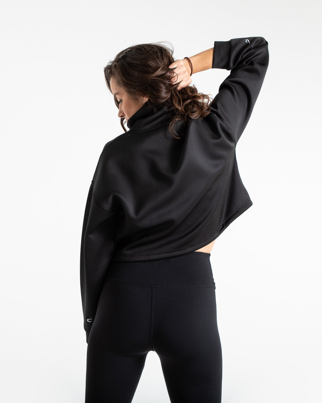 Del Valle 1/2 Zip Neoprene Top - Black