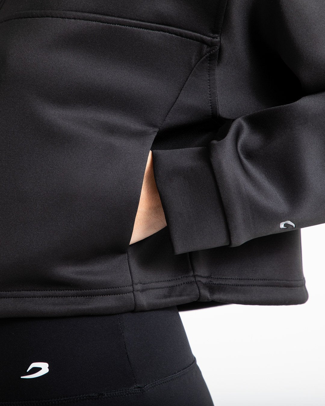 Del Valle 1/2 Zip Neoprene Top - Black
