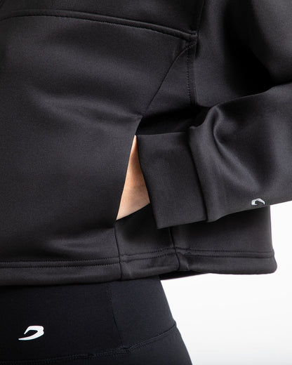 Del Valle 1/2 Zip Neoprene Top - Black