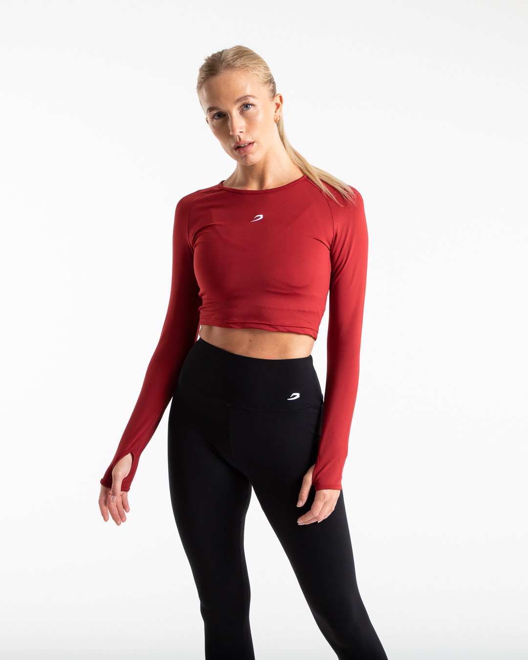 Crop Top Long Sleeve - Red
