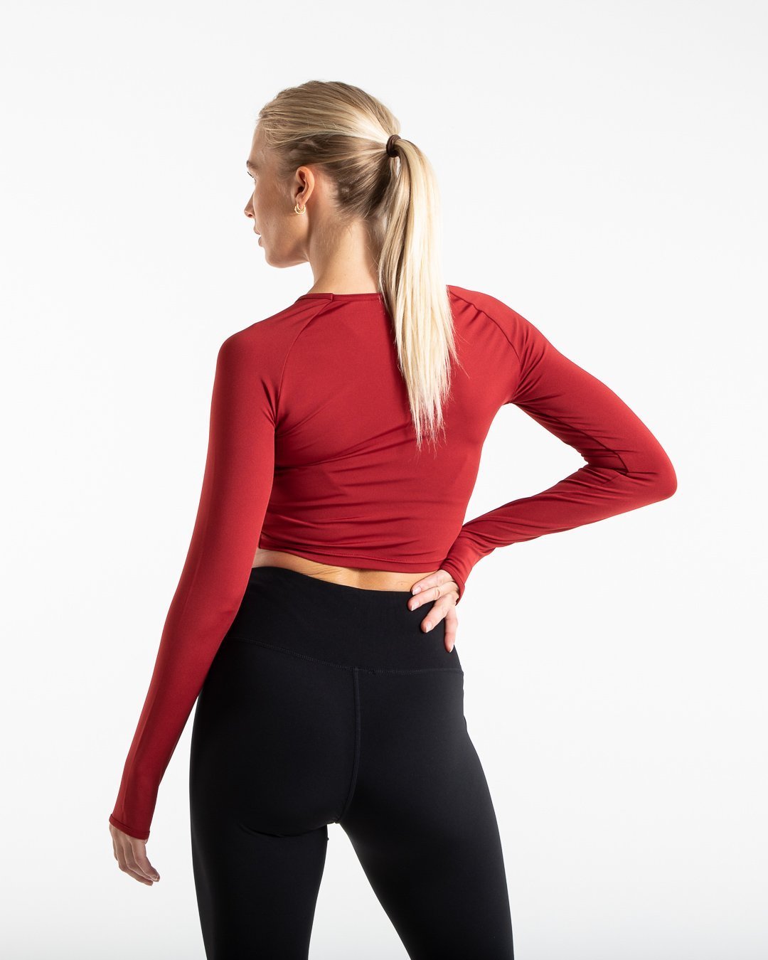 Crop Top Long Sleeve - Red