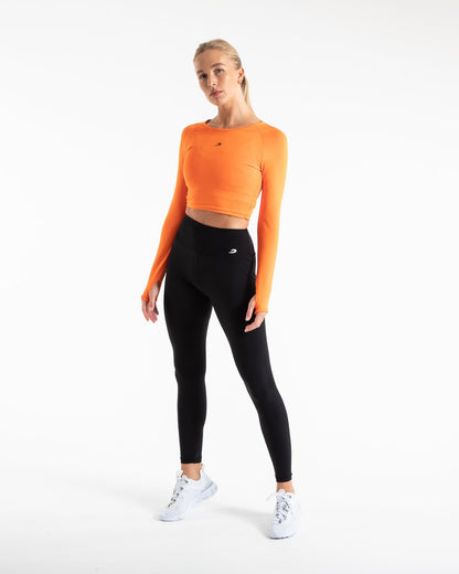 Crop Top Long Sleeve - Orange