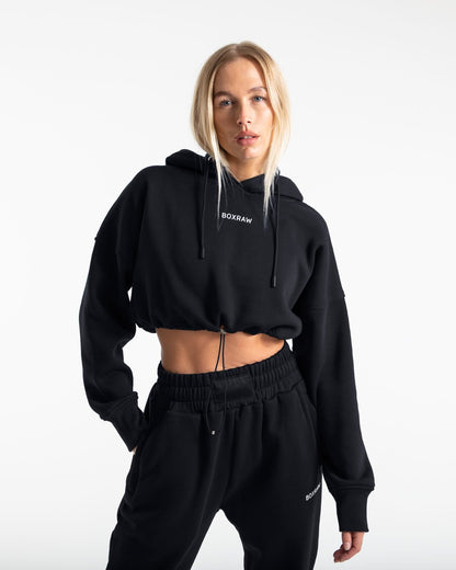 Johnson Cropped Hoodie - Black