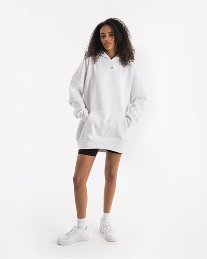 Women's Oversized Hoodie - White - BOXRAW