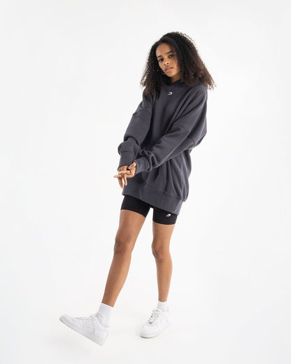 Women's Oversized Hoodie - Charcoal - BOXRAW