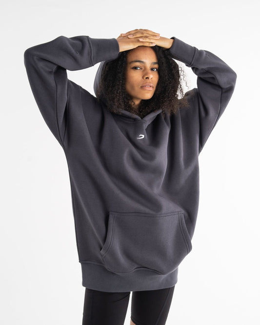Women's Oversized Hoodie - Charcoal - BOXRAW