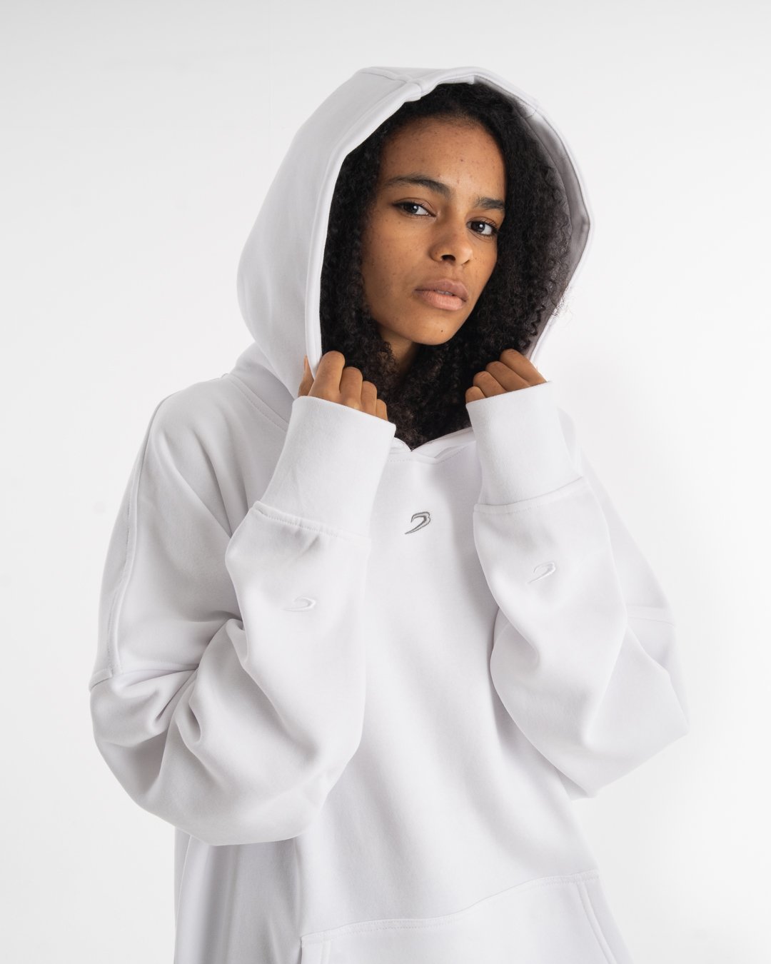 Women's Oversized Hoodie - White - BOXRAW
