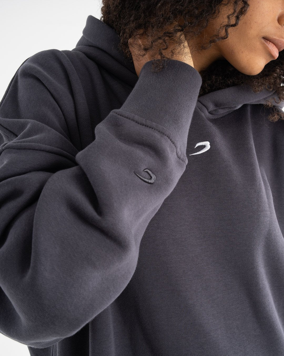 Women's Oversized Hoodie - Charcoal - BOXRAW
