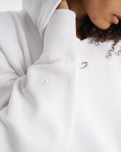 Women's Oversized Hoodie - White - BOXRAW
