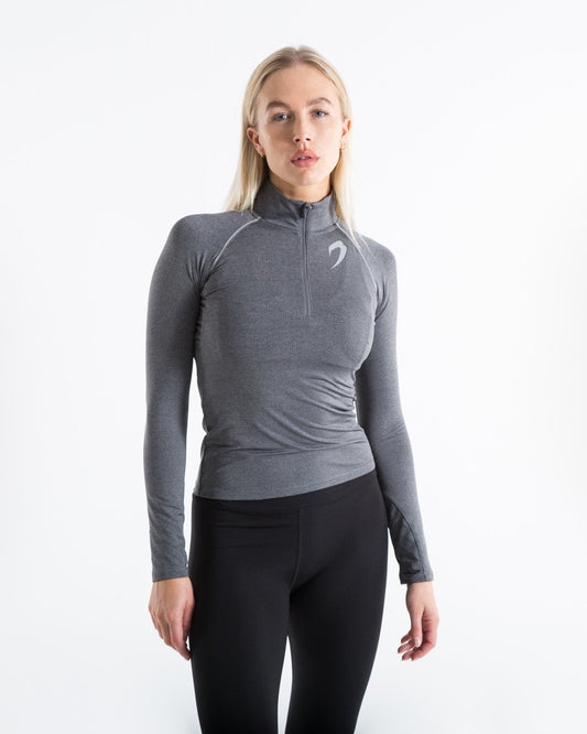 Perez 1/4 Zip Top - Charcoal