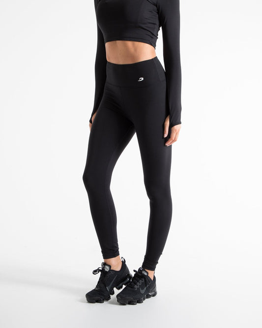 Women's High Waist Leggings - Black - BOXRAW
