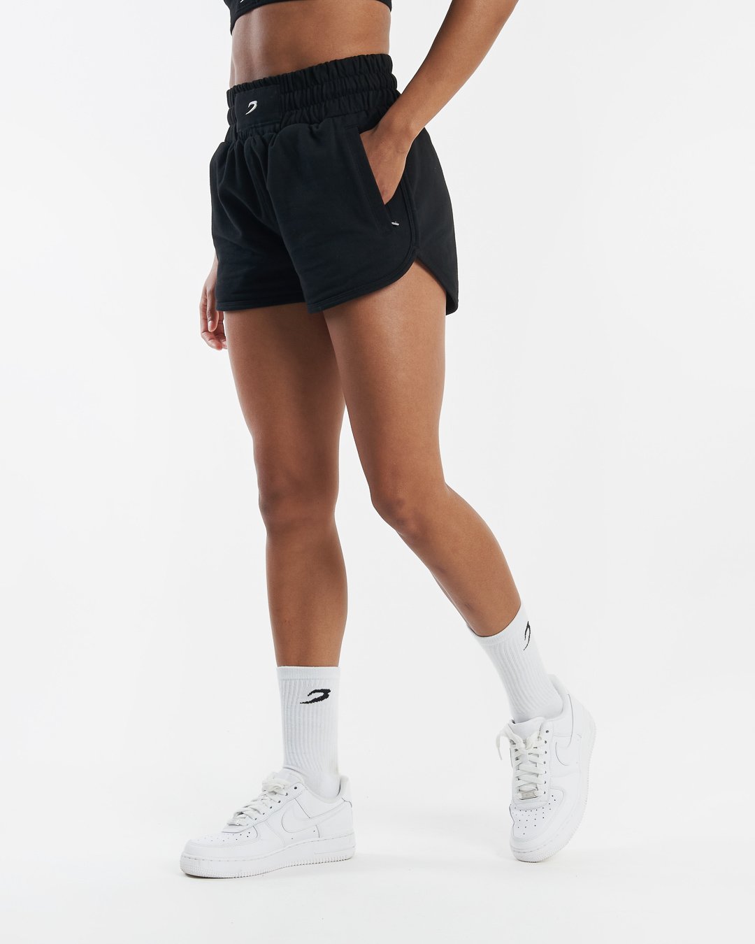 Kim Boxing Style Cotton Shorts - Black | BOXRAW