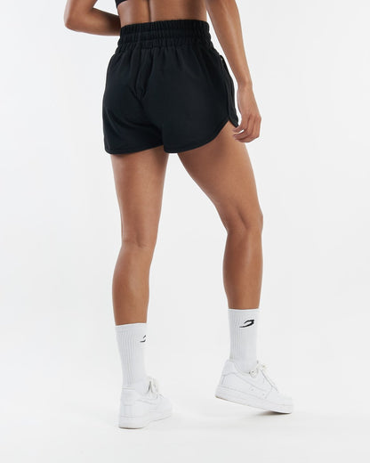 Kim Boxing Style Cotton Shorts - Black | BOXRAW