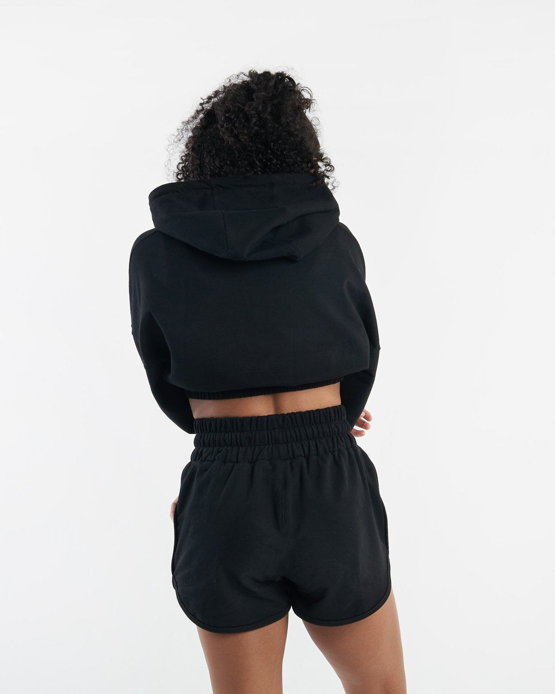 Kim Cropped Hoodie - Black | BOXRAW